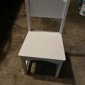 Kids White Wooden Chair